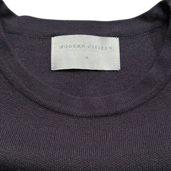 Modern Citizen Nara Tie Front Knit Wrap Curved Hem Sweater Charcoal Gray • 1X - Picture 8 of 9